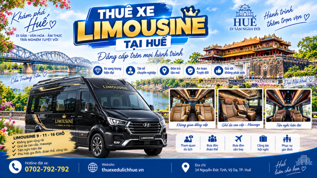 Thuê xe Limousine tại Huế có tài xế – xe du lịch cao cấp