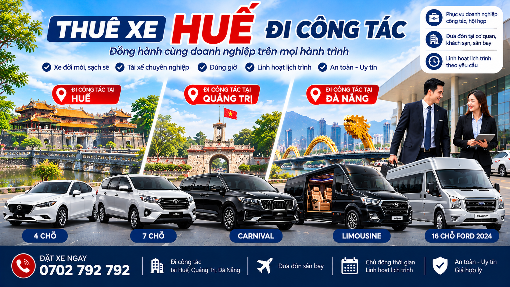 thuê xe huế đi công tác tại quảng trị, huế
