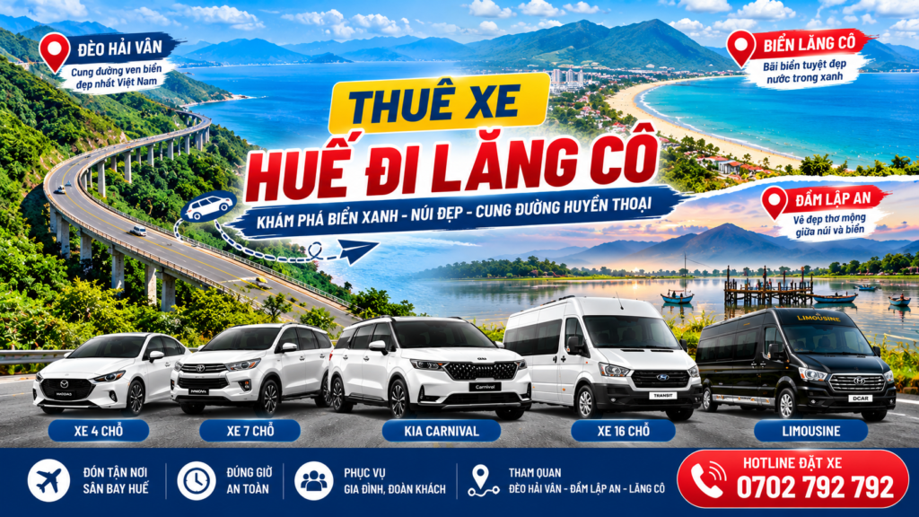 thuê xe huế đi lăng cô, đèo hải vân, đầm lập an